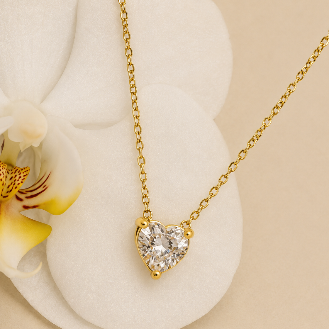 Shining Love Kette – 18K vergoldete Edelstahl Kette