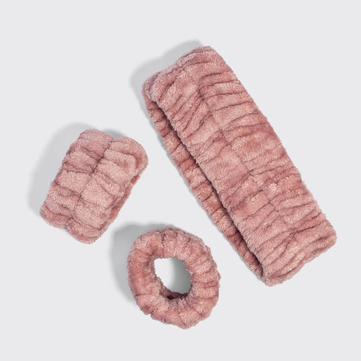 Kitsch Daily Spa – Mikrofaser Stirnband & Handgelenkbänder | Terracotta | 3er Set