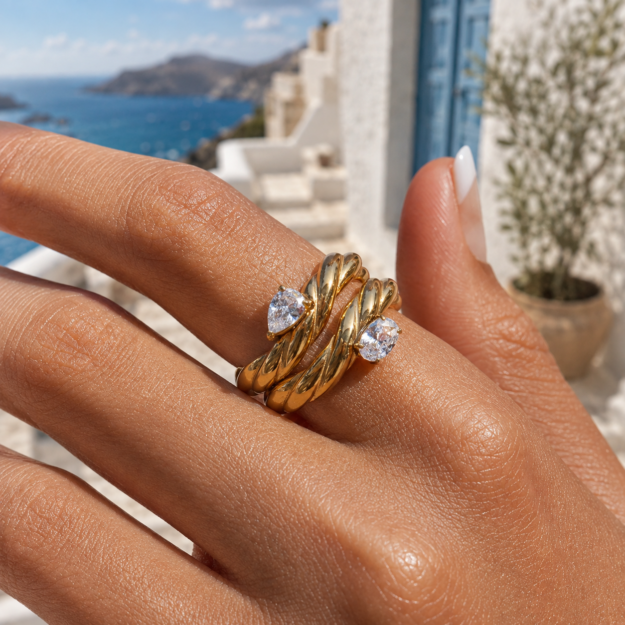 Diamond Stack Ringe – Edelstahl Ringe mit funkelndem Zirkonia