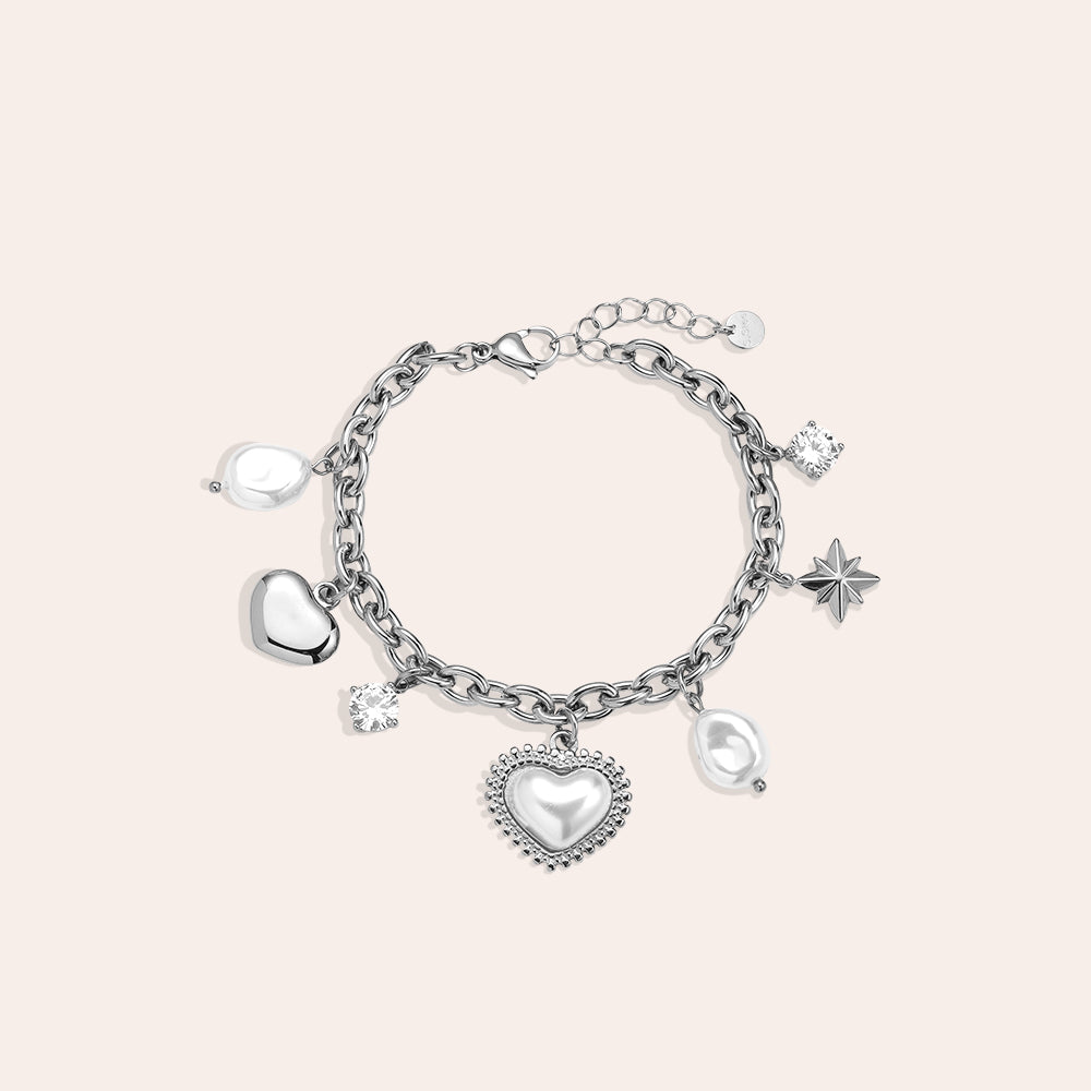 Starlit Pearl Bracelet – Edelstahl Charm Armband