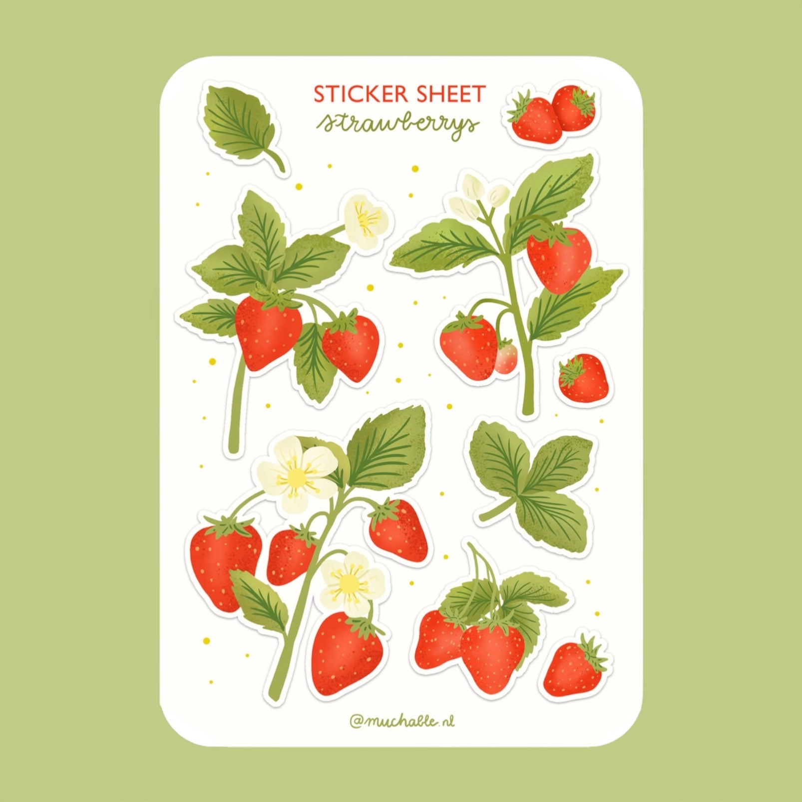Sticker Sheet - Strawberrys