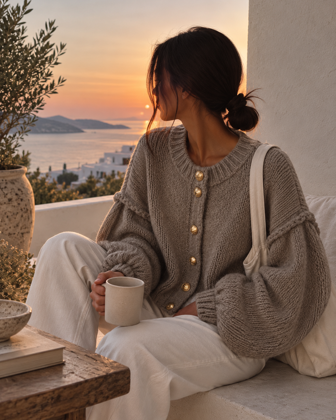 Kürzerer Oversize Cardigan