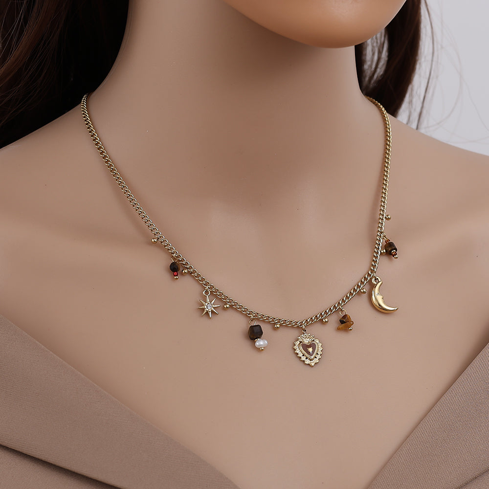 Tigerauge Charm Kette