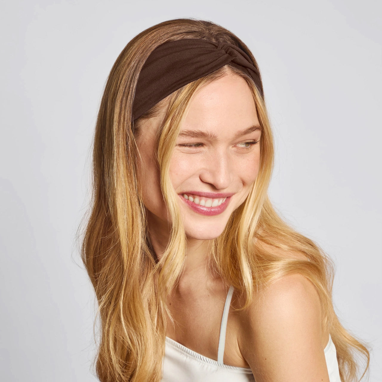 Haarbänder aus recyceltem Stoff – 2er-Set Twist Rosenholz