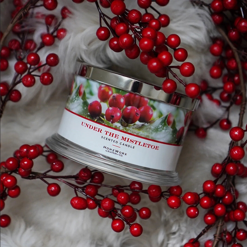 Under the Mistletoe – 4-Docht Duftkerze | Frische Mistel & Wintergewürze | 510 g