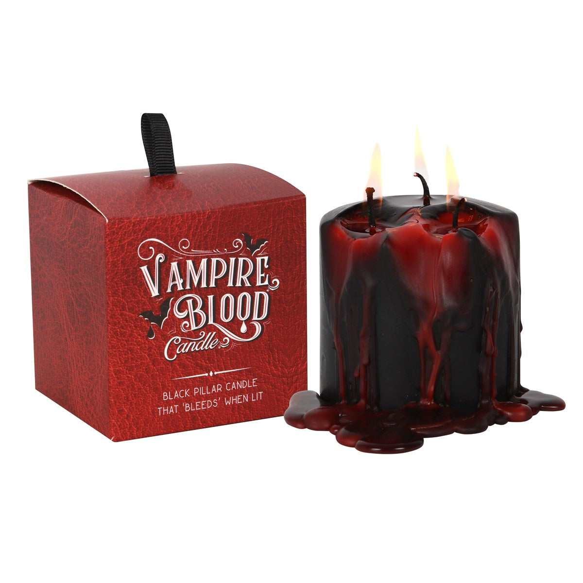 Vampirblut – Gothic-Kerze mit blutrotem Wachseffekt