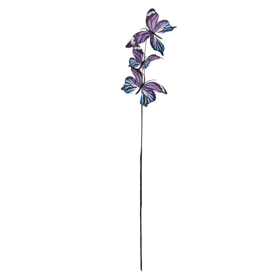 Deko Schmetterlinge am Stil - Violett Blue