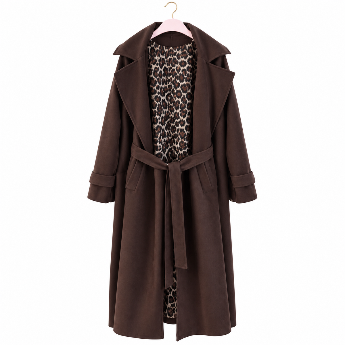 Velour Leo Lining Mantel – Schoko