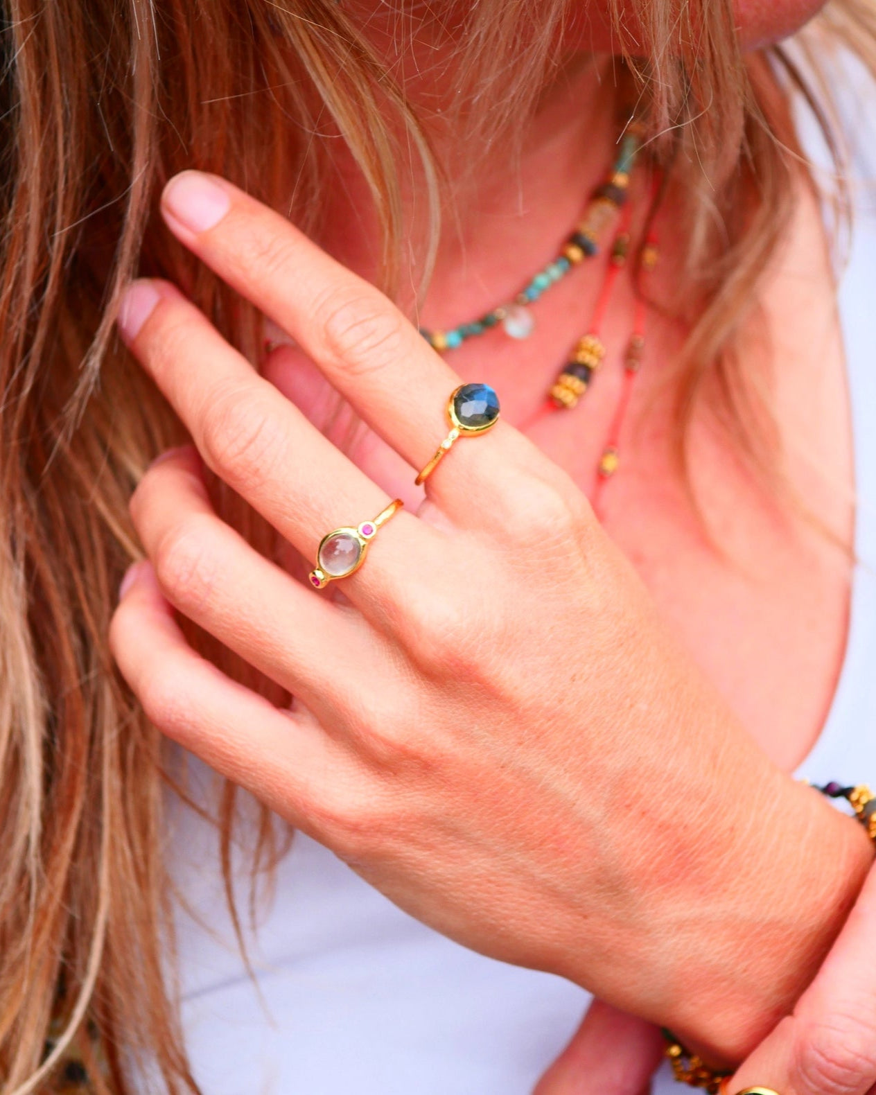 Apana Ring – Apatit & Rosa Zirkon
