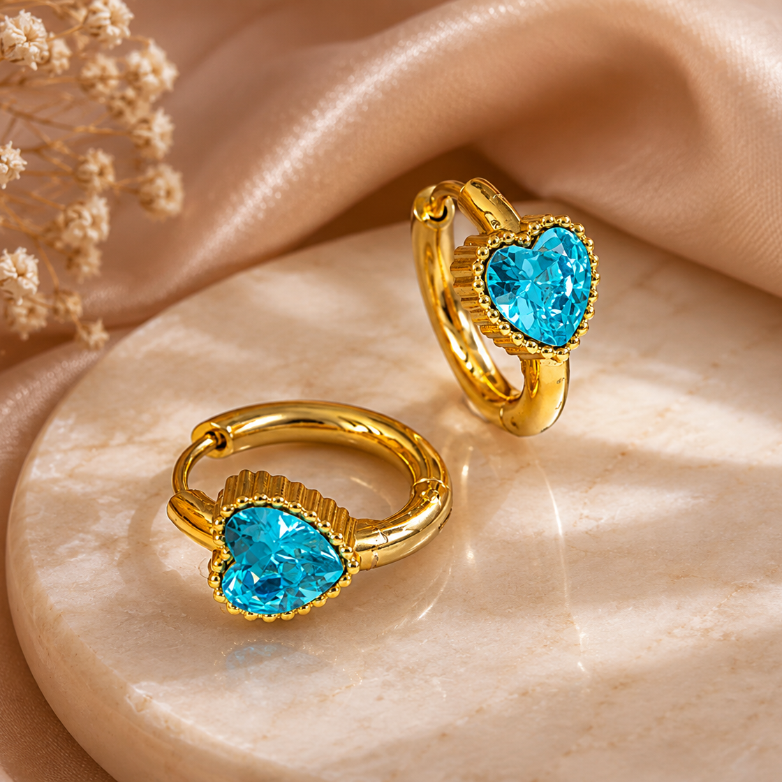 Vintage Heart Hoops