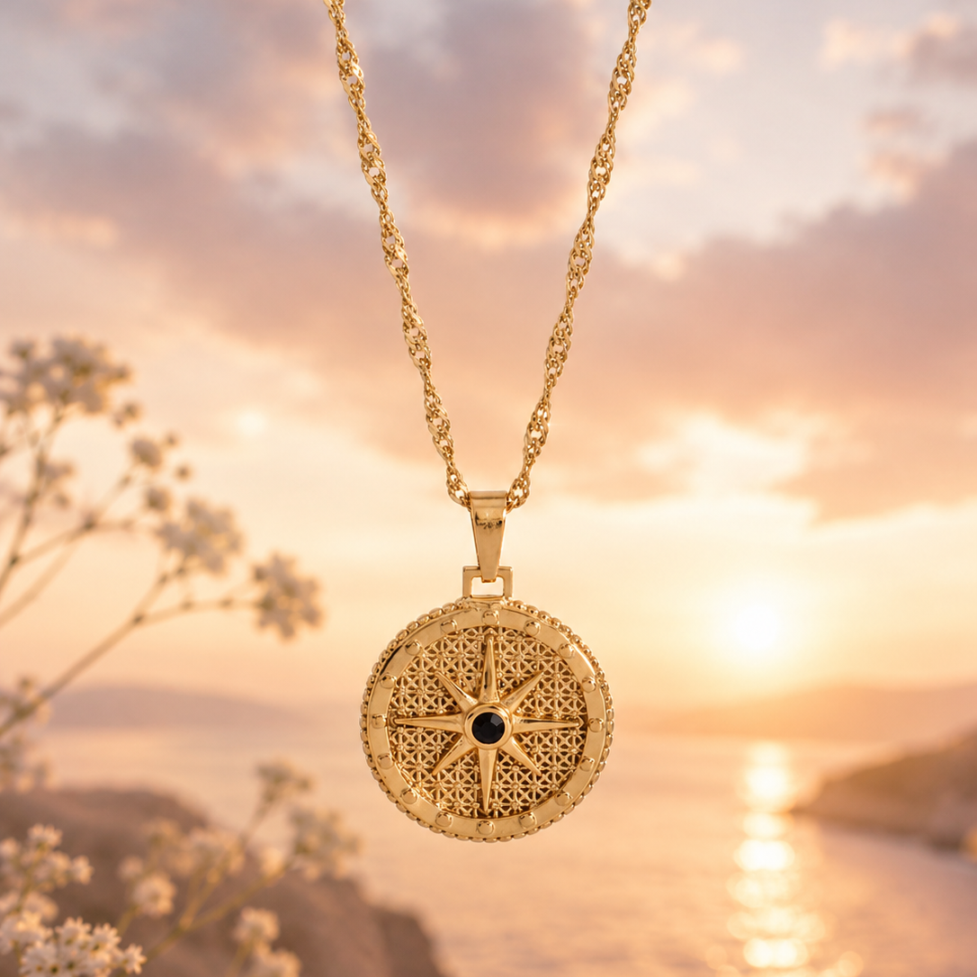 Vintage Star Medallion Kette