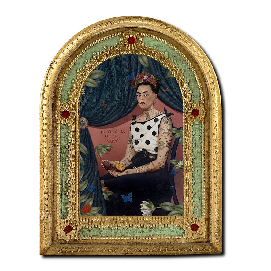 Die Muse – Religiöse Tafel mit Vergoldung | Vogliobene
