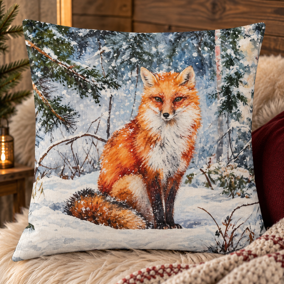 Kissenüberzug - Winter Fox