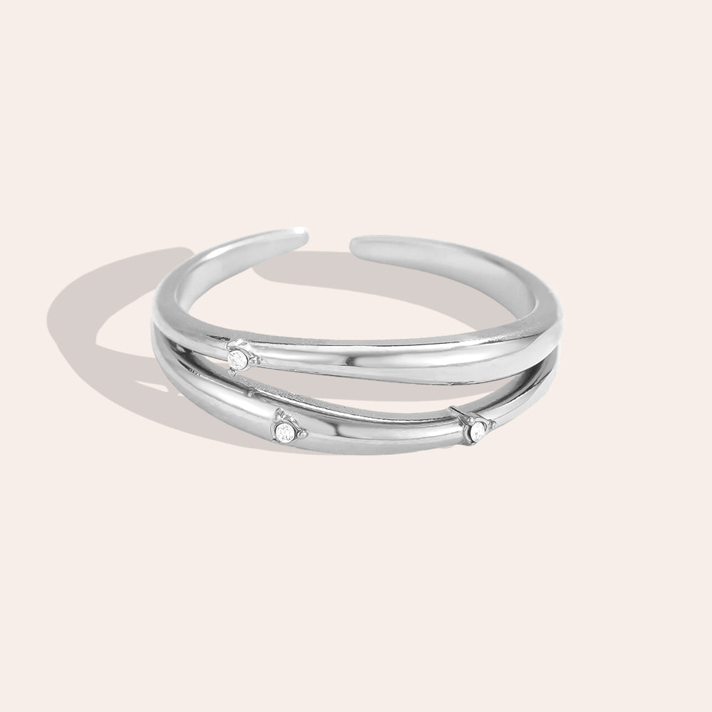 Éloise Doppelring mit Zirkonia