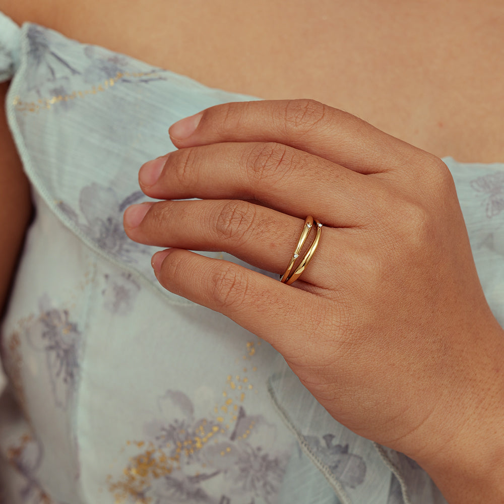 Éloise Doppelring mit Zirkonia