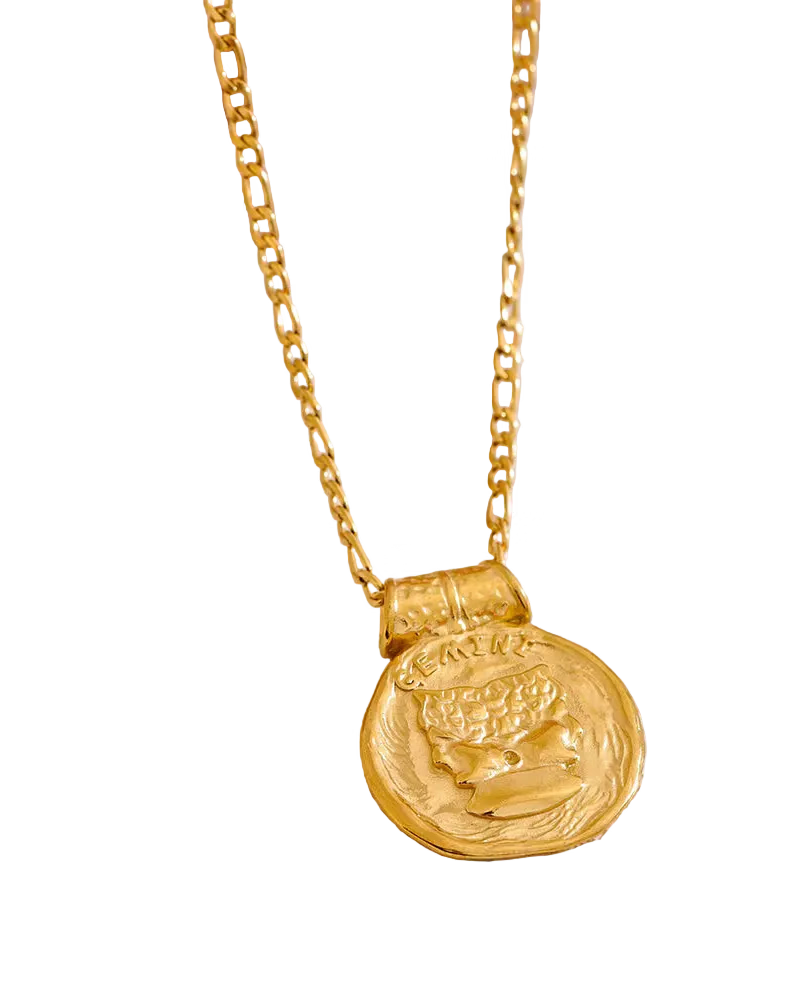 Antique Zodiac Kette – Antike Sternzeichen Halskette Gold