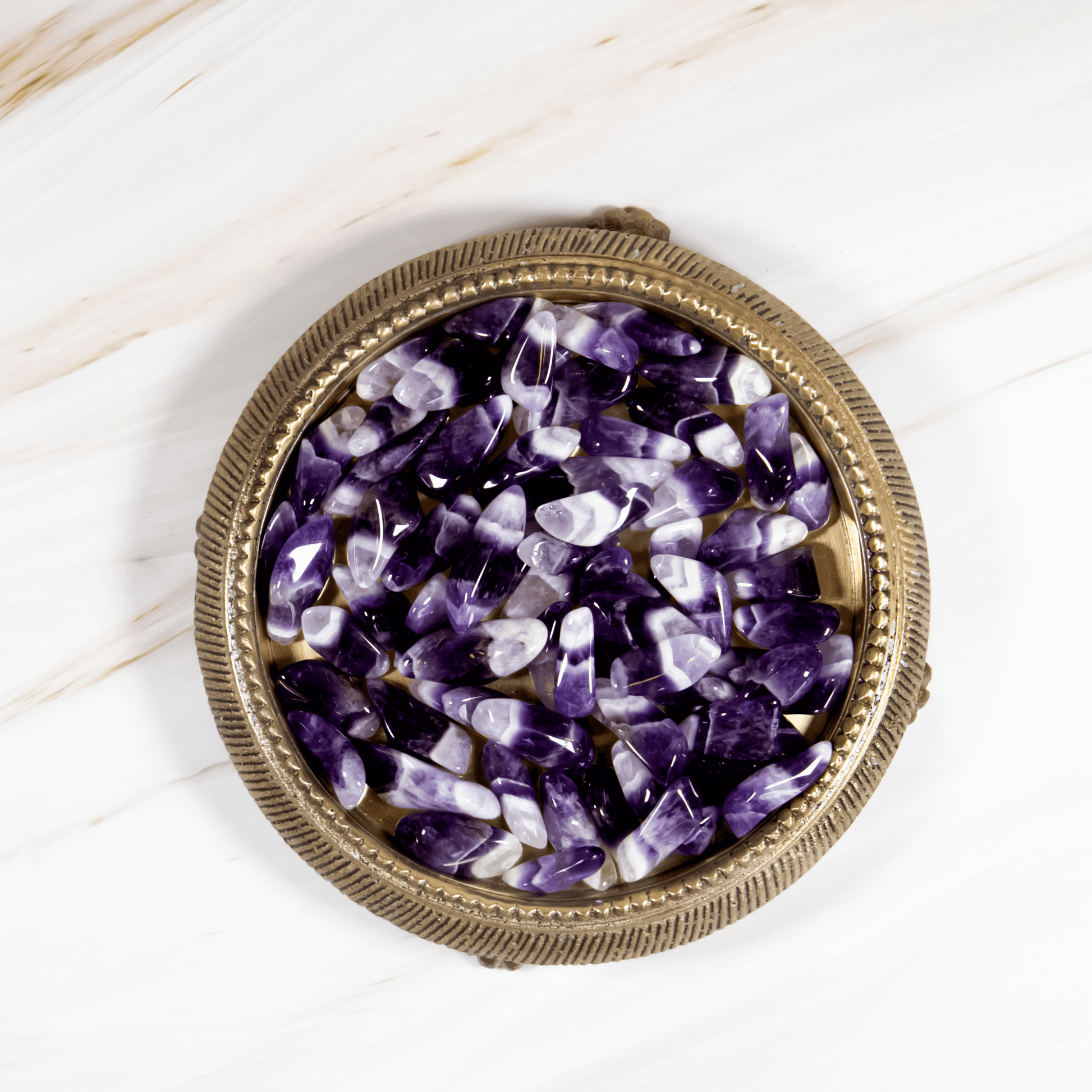 Mini Chevron Amethyst Spitze Edelstein Heilstein 