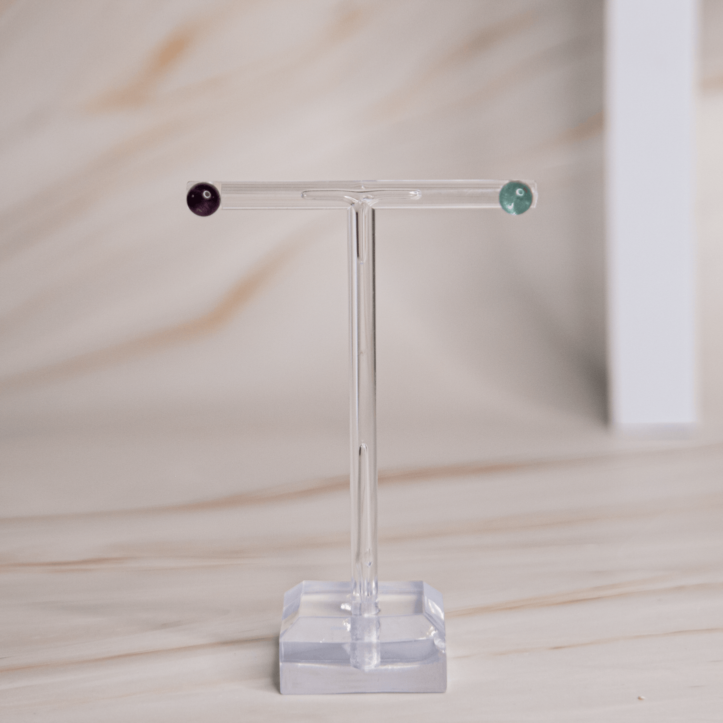 Fluorit Ohrstecker Ohrringe grün lila pink Regenbogen 
