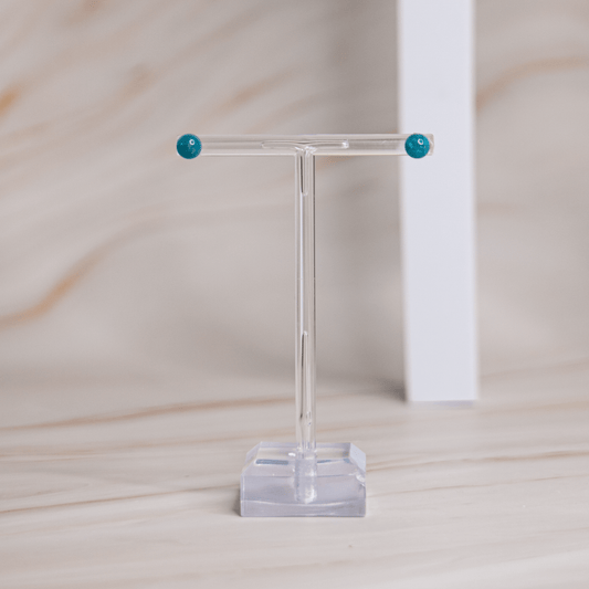 Apatit Ohrstecker Ohrringe Heilsteine Edelsteine Kristalle blau Schmuck Kristallschmuck