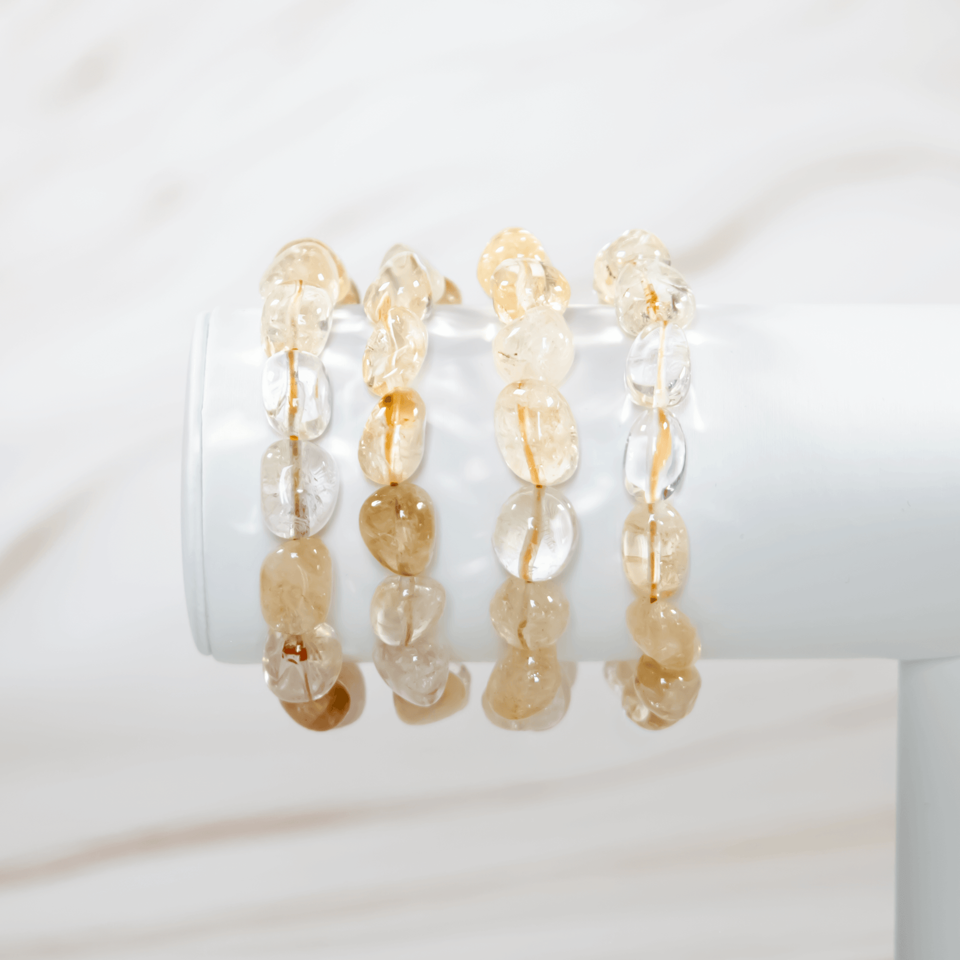 Citrin Edelstein Nugget Armband Schmuck Kristallschmuck Glücksstein für Sternzeichen Zwillinge Jungfrau Geburtsstein Juni Annurah Onlineshop Deutschland 