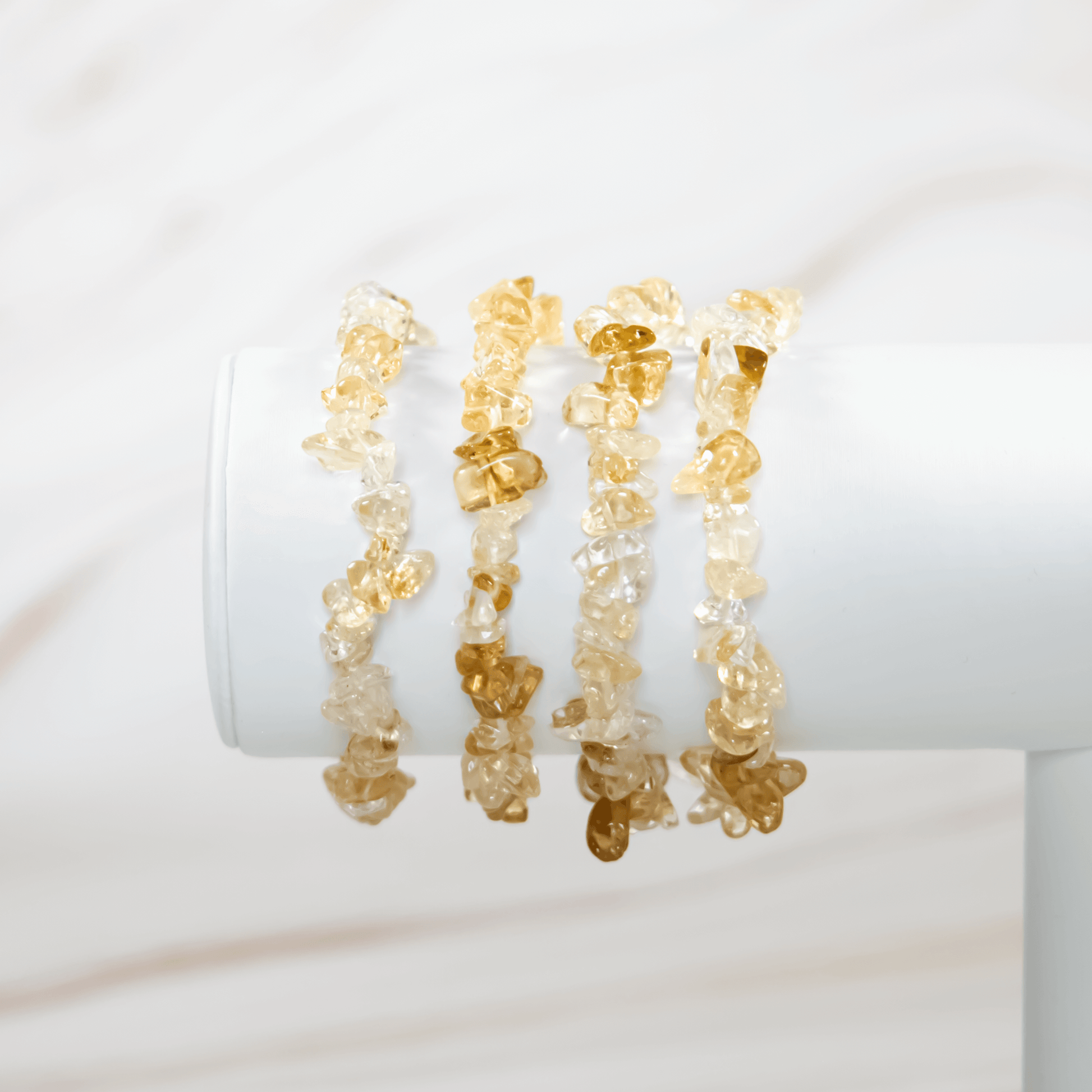 Citrin Chip Edelstein Armband Schmuck Kristallschmuck steht für Glück Geld Wohlstand Spiritualität Onlineshop Annurah Deutschland 