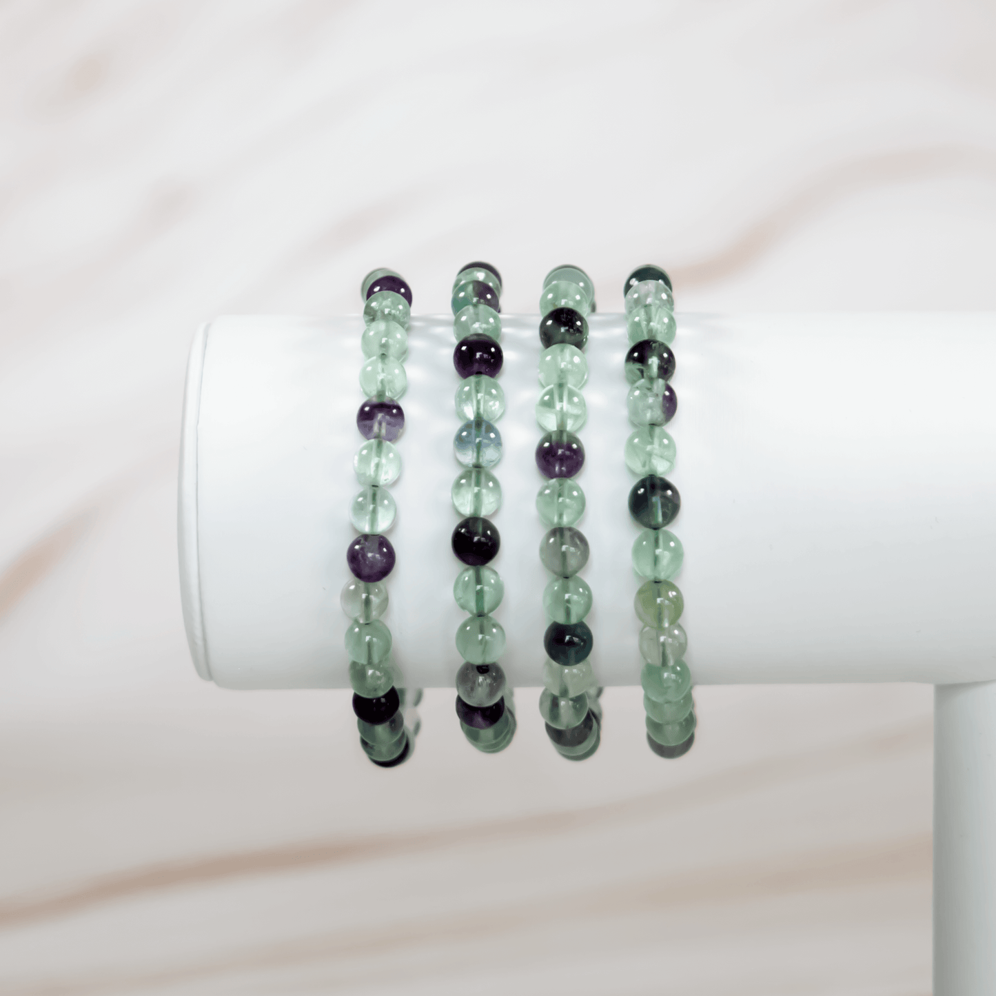 Fluorit Edelstein Armband Kristall Schmuck steht für Ordnung Bewusstsein Kreativität Meditation Aura Onlineshop Deutschland Annurah 