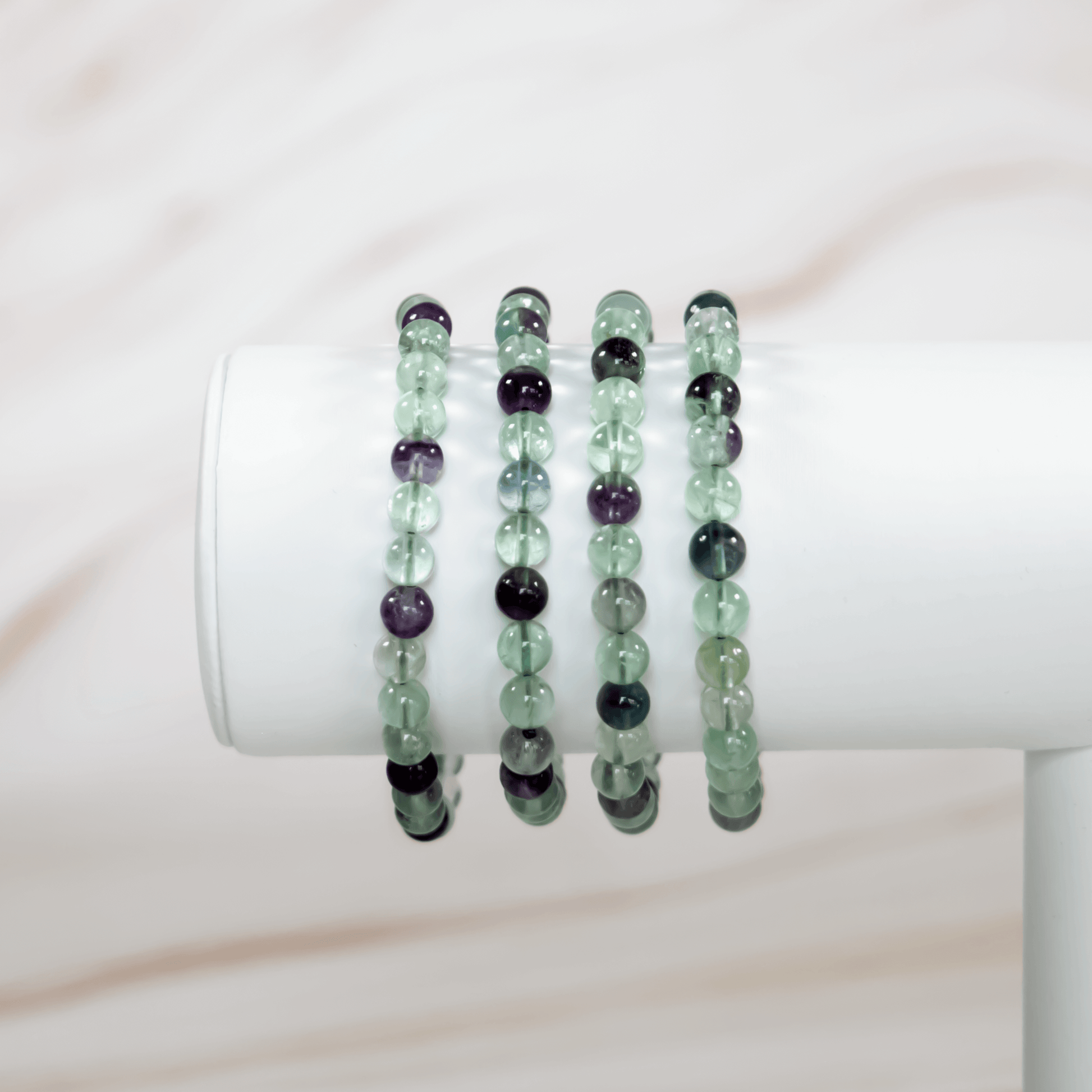 Fluorit Edelstein Armband Kristall Schmuck steht für Ordnung Bewusstsein Kreativität Meditation Aura Onlineshop Deutschland Annurah 