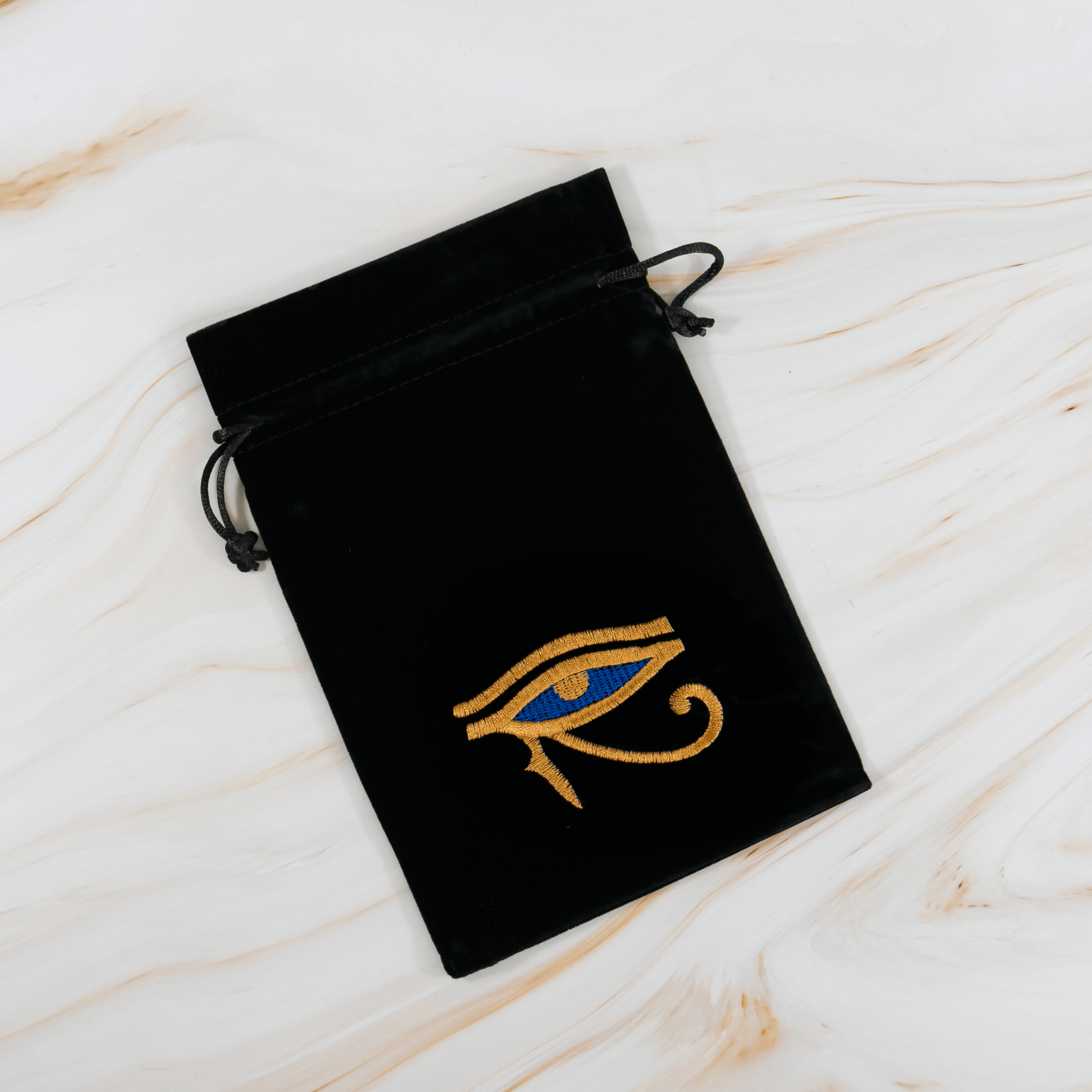 Auge des Horus Samttasche Beutel Aufbewahrung Kristalle Edelstein Heilstein Onlineshop Annurah Deutschland 