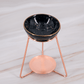 Astrologie Duftlampe für ätherische Öle Wax Melts Sternzeichen blau rose gold Metall