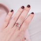 Turmalin Ring rot oval Einzelstück 925 Silber Statement elegant Kristall Edelstein Heilstein Schutzstein Tropfen Tropfenform Spitze