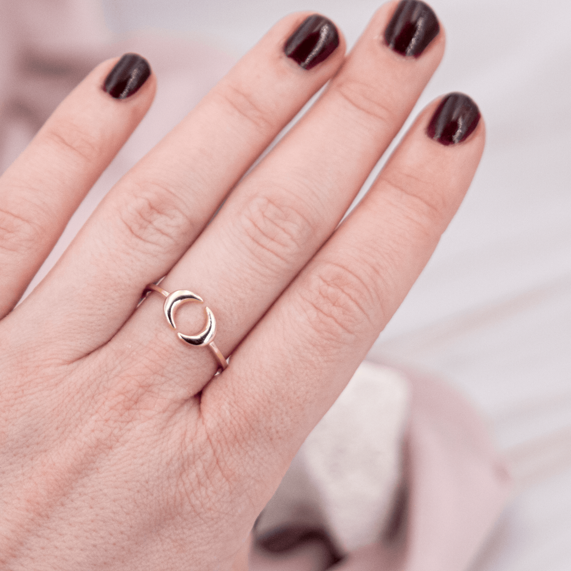 Double Moon Ring vergoldet gold Mond verstellbar Sternzeichen Sonne Mond Spiritualität Esoterik Halbmond Hexe