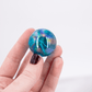 Angel Aura Aqua Kugel blau rosa Flash Glitzer funkelnde Kugel Kristall Edelstein Heilstein