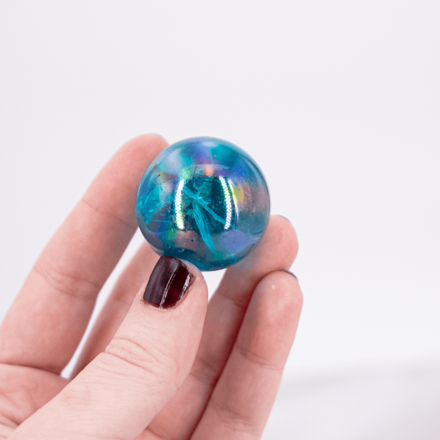 Angel Aura Aqua Kugel blau rosa Flash Glitzer funkelnde Kugel Kristall Edelstein Heilstein
