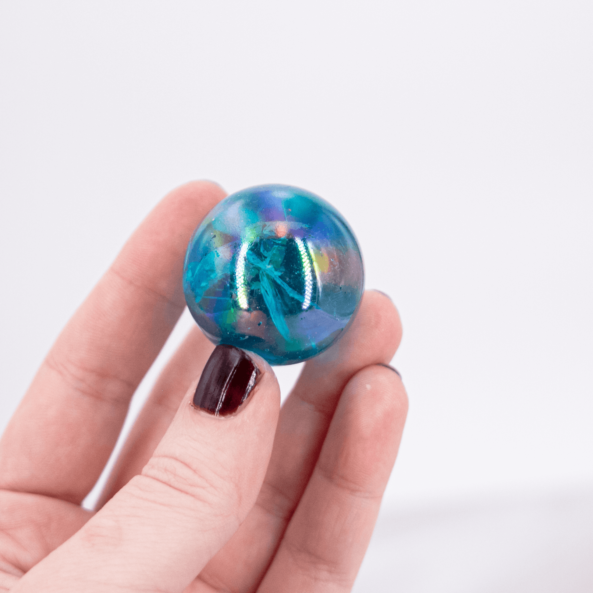 Angel Aura Aqua Kugel blau rosa Flash Glitzer funkelnde Kugel Kristall Edelstein Heilstein