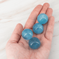 blaue Aquamarin Kugel Kristall Sphere Edelstein Heilstein Energie Chakra Weitblick Besonnenheit